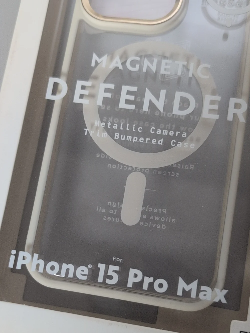 MVMT Cream/Clear Magnetic Defender iPhone 15 Pro Max Phone Case